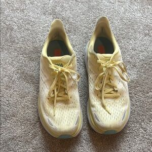 Hoka Clifton 8 Yellow Athletic Running Shoes